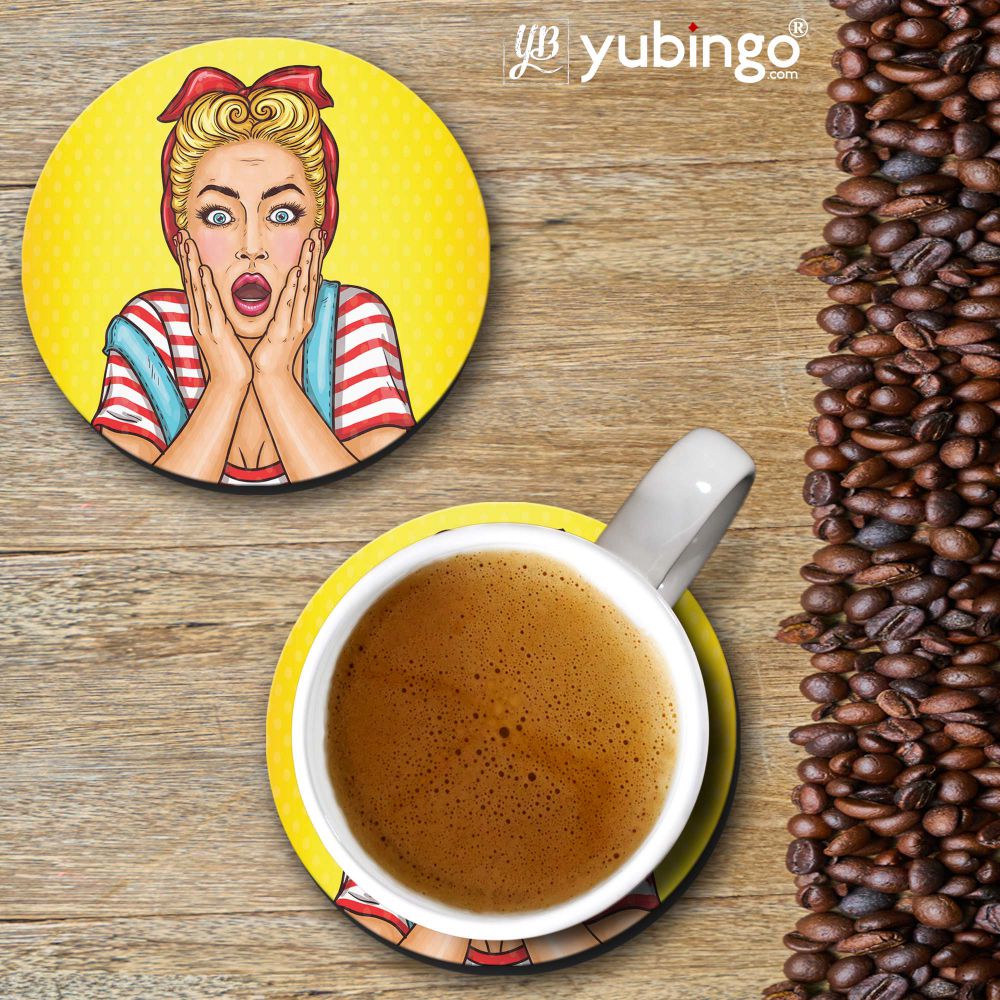Surprised Coasters - corporate gift by YuBingo