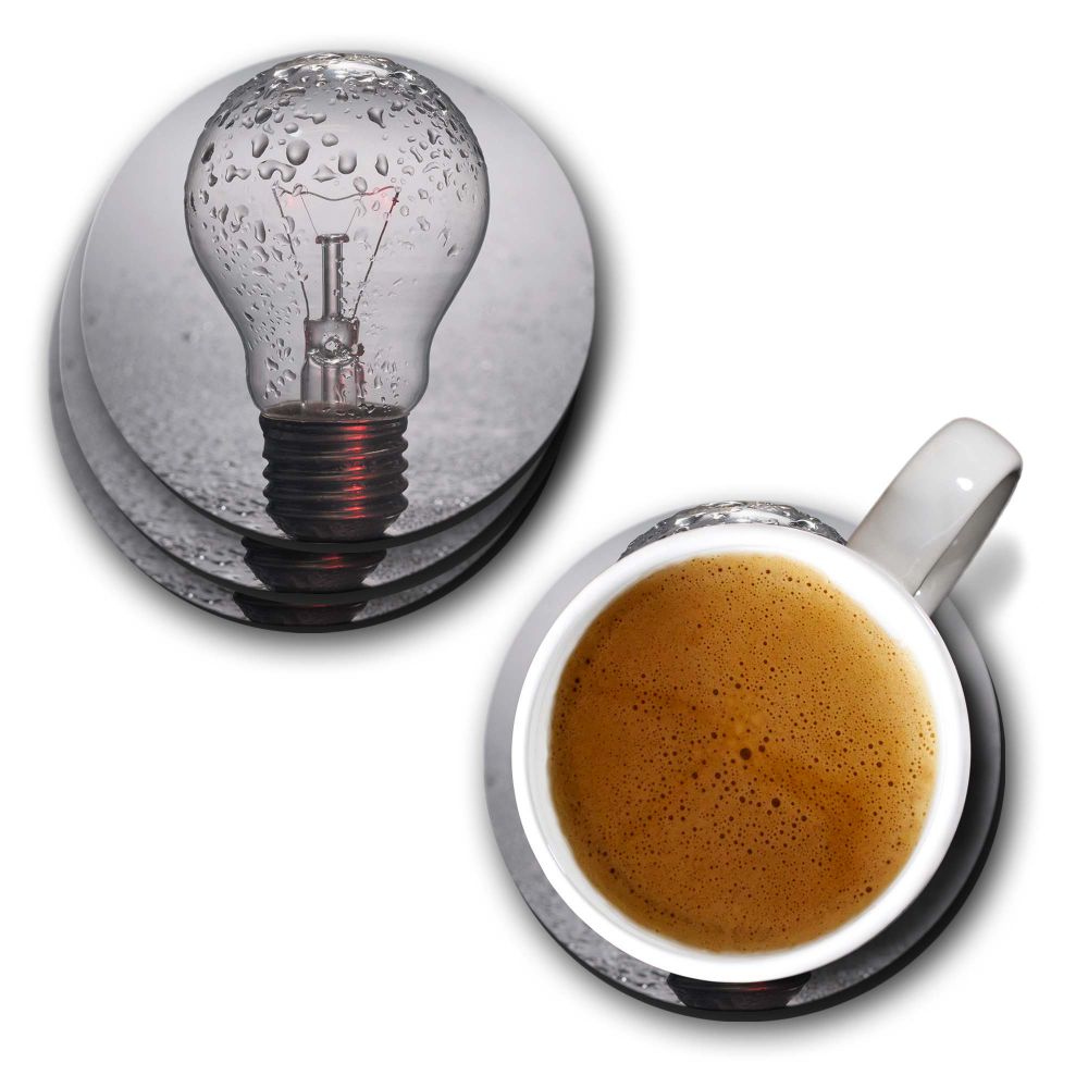 The Bulb Coasters - corporate gift by YuBingo