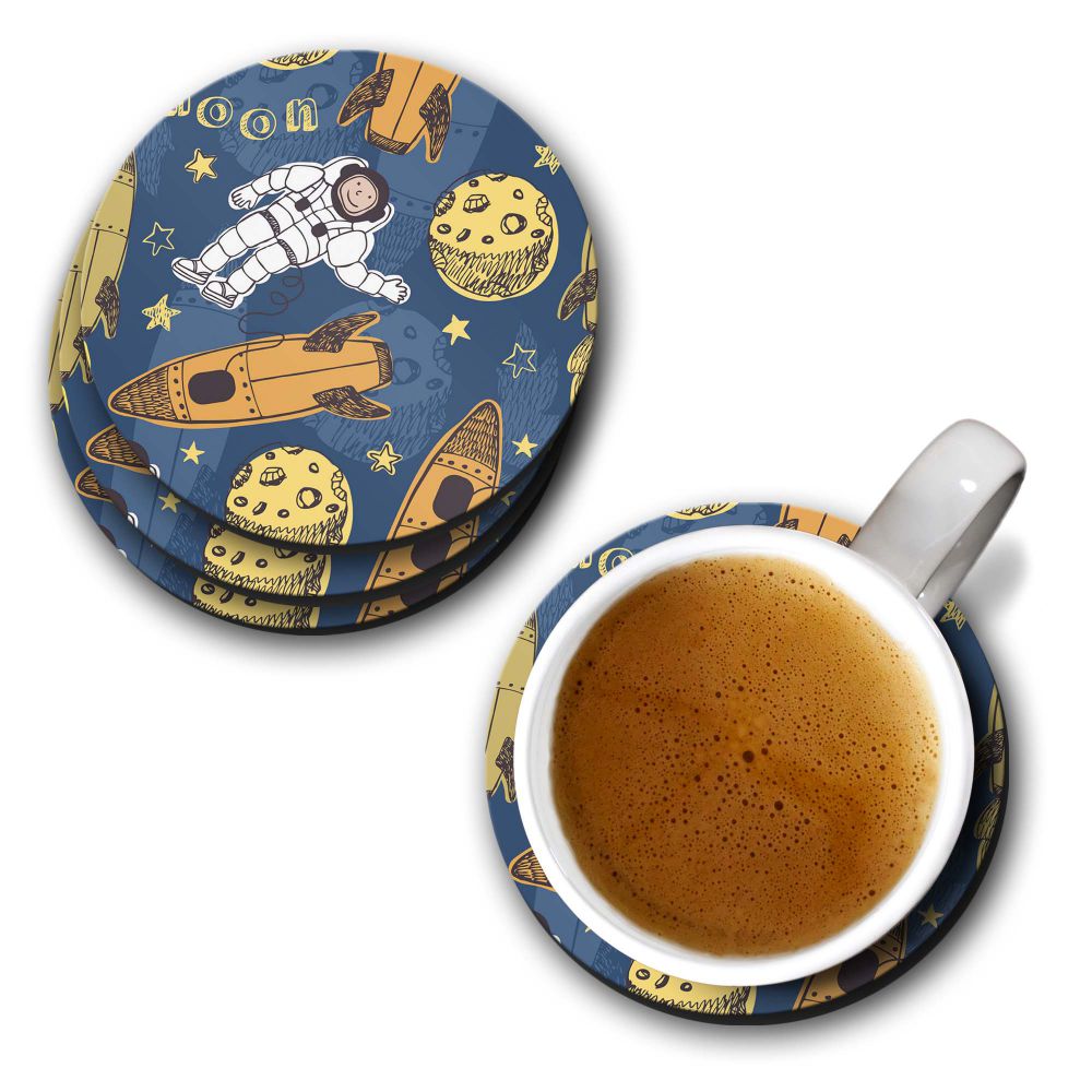 Travel To Moon Coasters - corporate gift by YuBingo