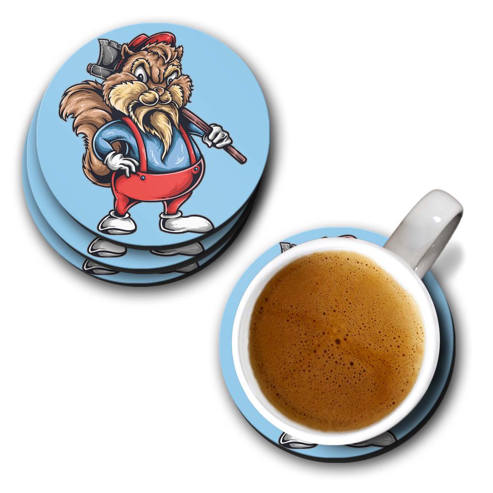 Wood Cutter Coasters - corporate gift by YuBingo