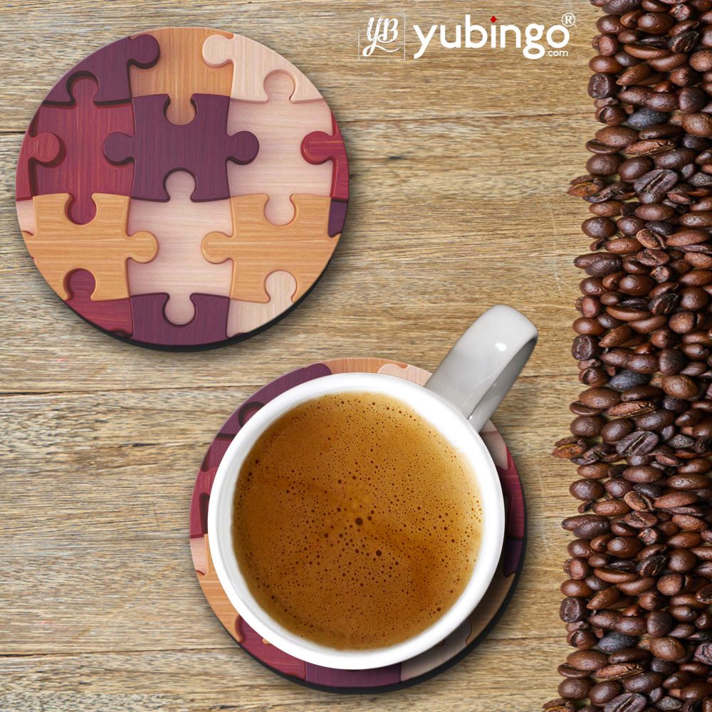Wooden Jigsaw Coasters - corporate gift by YuBingo