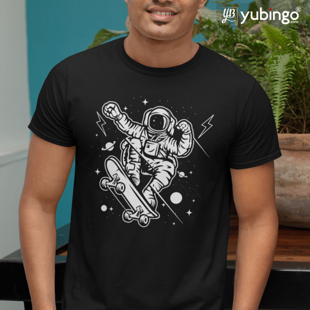 Astronaut on Skate T-Shirt-White