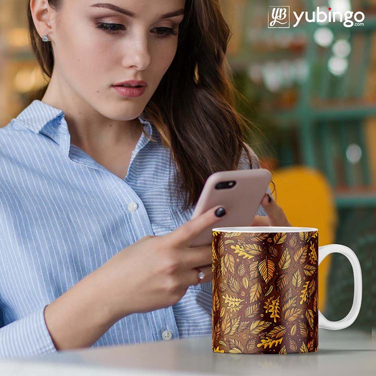 Autumn Leaves Customised Alphabet Coffee Mug - product image 3