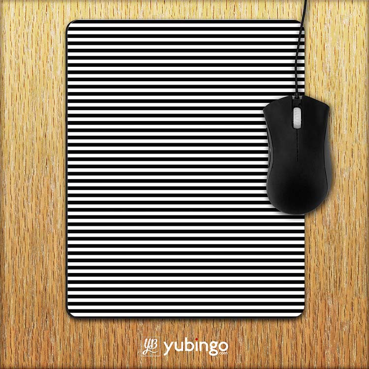 Black Stripes Mouse Pad - corporate gift by YuBingo