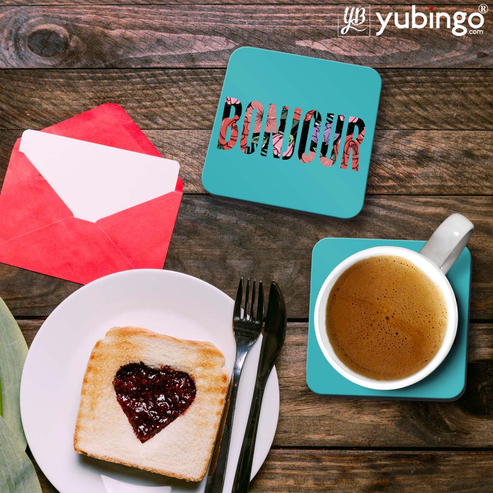 Bonjour Coasters - corporate gift by YuBingo