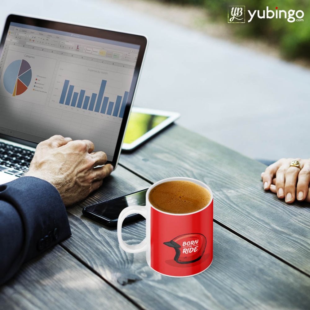 Born 2 Ride Coffee Mug - corporate gift by YuBingo