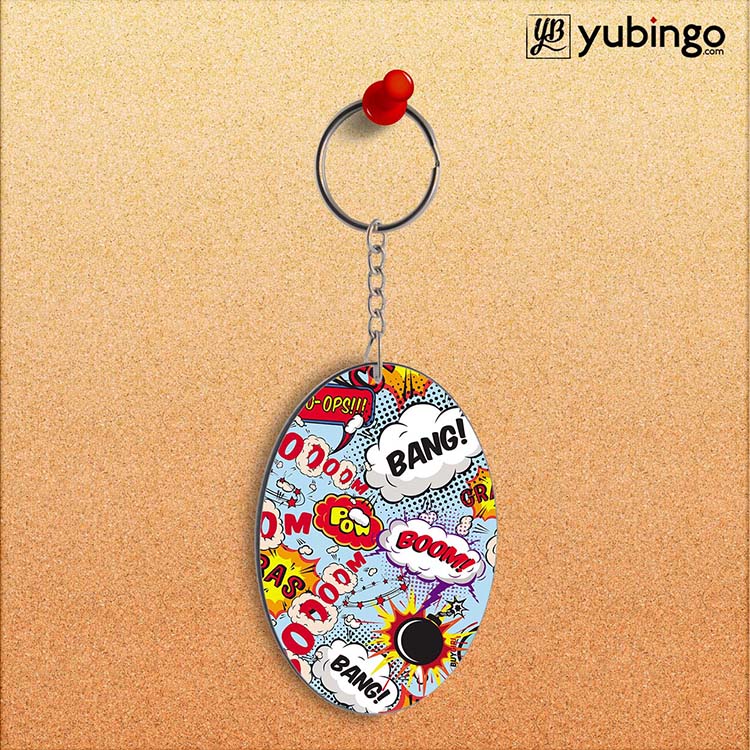 Boom Bang Oval Key Chain - corporate gift by YuBingo