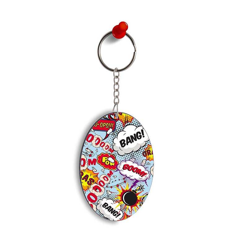 Boom Bang Oval Key Chain - corporate gift by YuBingo