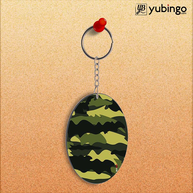 Camouflage Oval Key Chain - corporate gift by YuBingo