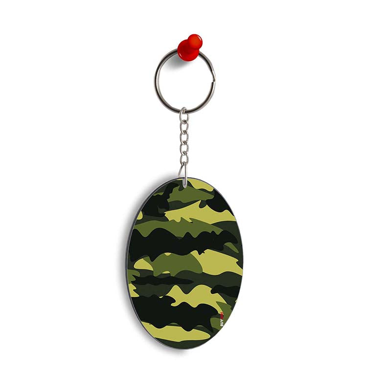 Camouflage Oval Key Chain - corporate gift by YuBingo