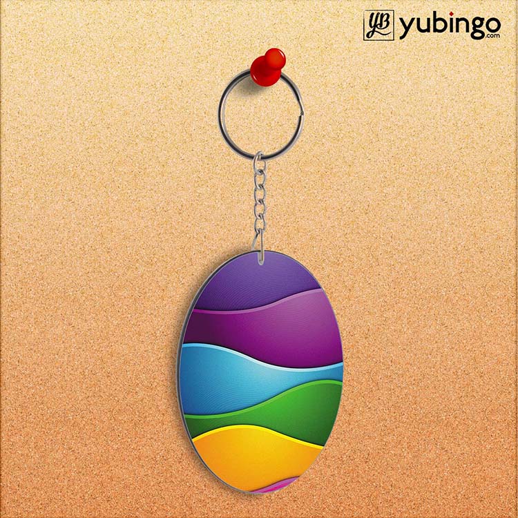 Colors Multiplied Oval Key Chain - corporate gift by YuBingo