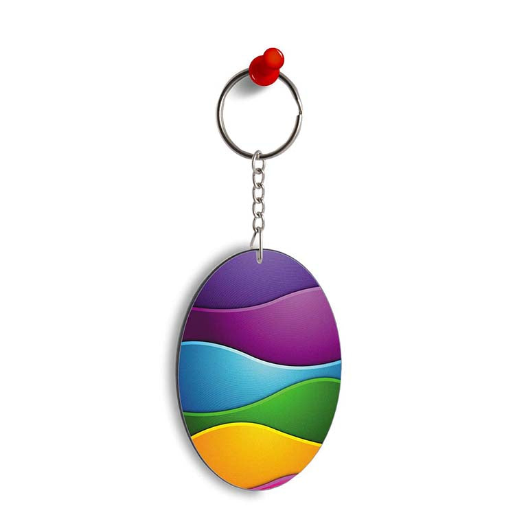 Colors Multiplied Oval Key Chain - corporate gift by YuBingo