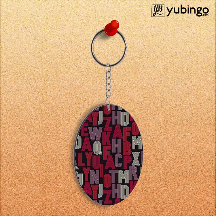 Cool Alphabets Oval Key Chain - corporate gift by YuBingo