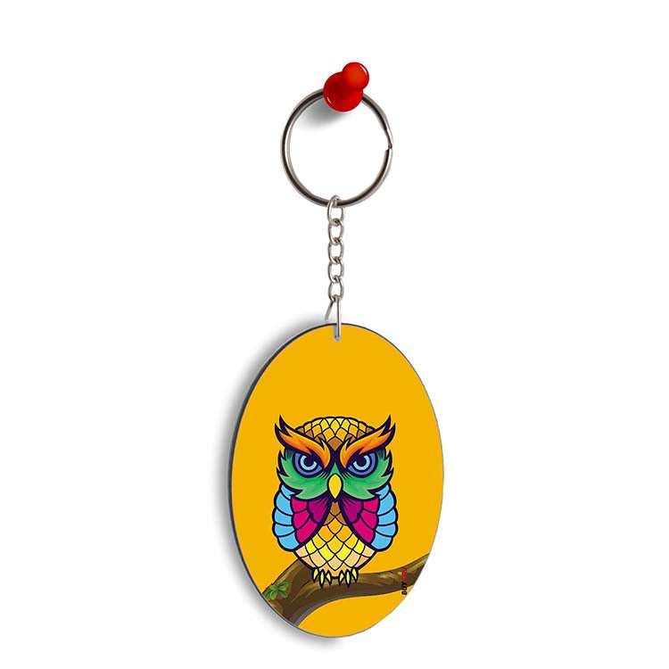 Cool Owl Oval Key Chain - corporate gift by YuBingo