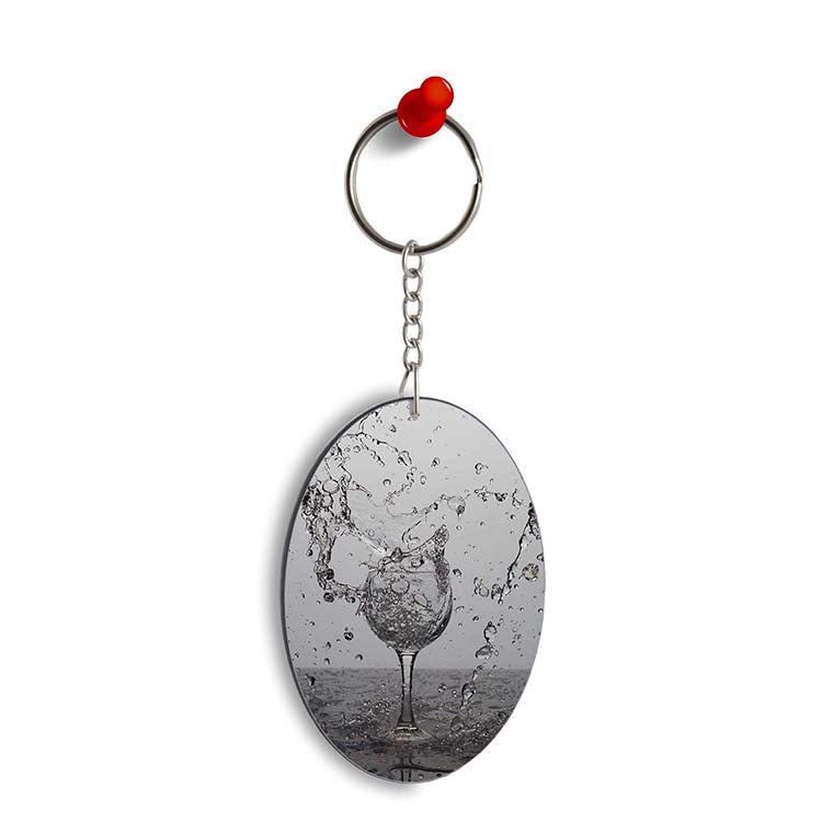 Dancing Water Oval Key Chain - corporate gift by YuBingo