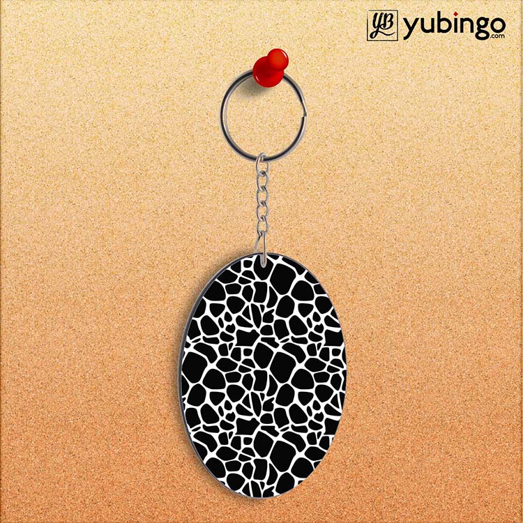 Giraffe Pattern Oval Key Chain - corporate gift by YuBingo