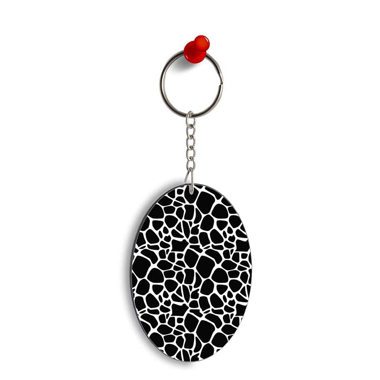 Giraffe Pattern Oval Key Chain - corporate gift by YuBingo