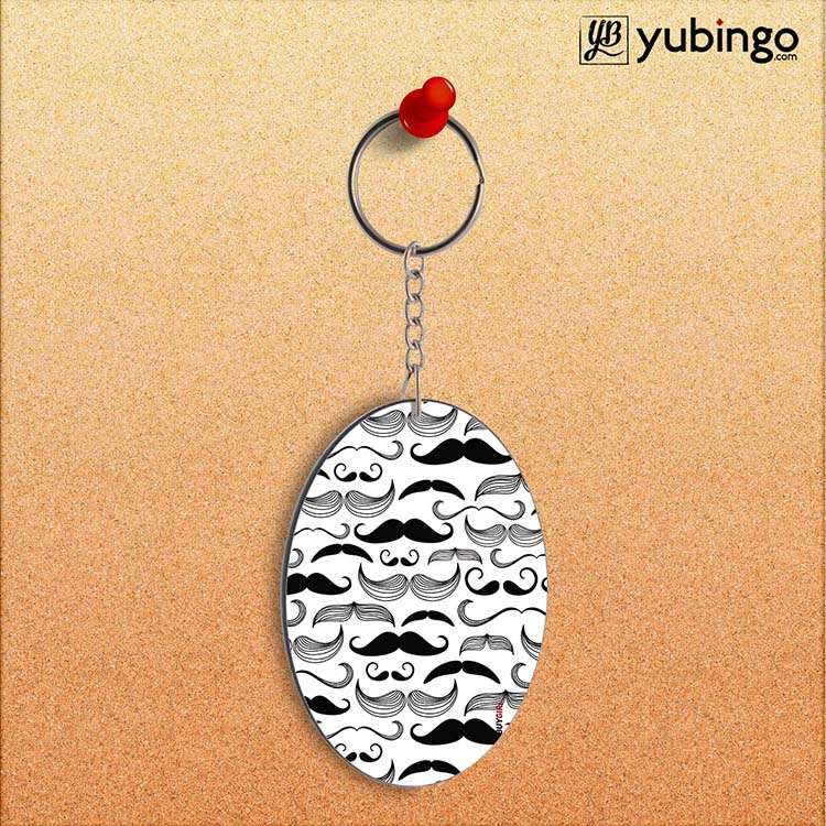 Moustaches Oval Key Chain - product image 2