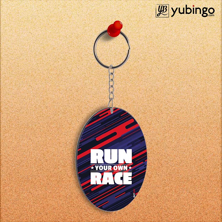 Run Own Race Oval Key Chain - corporate gift by YuBingo