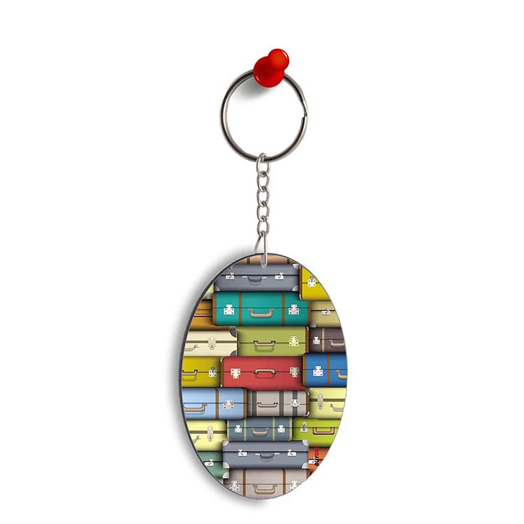 Suitcases Oval Key Chain - corporate gift by YuBingo