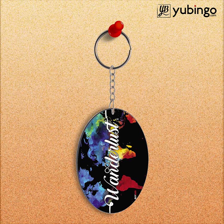 Wanderlust Oval Key Chain - corporate gift by YuBingo