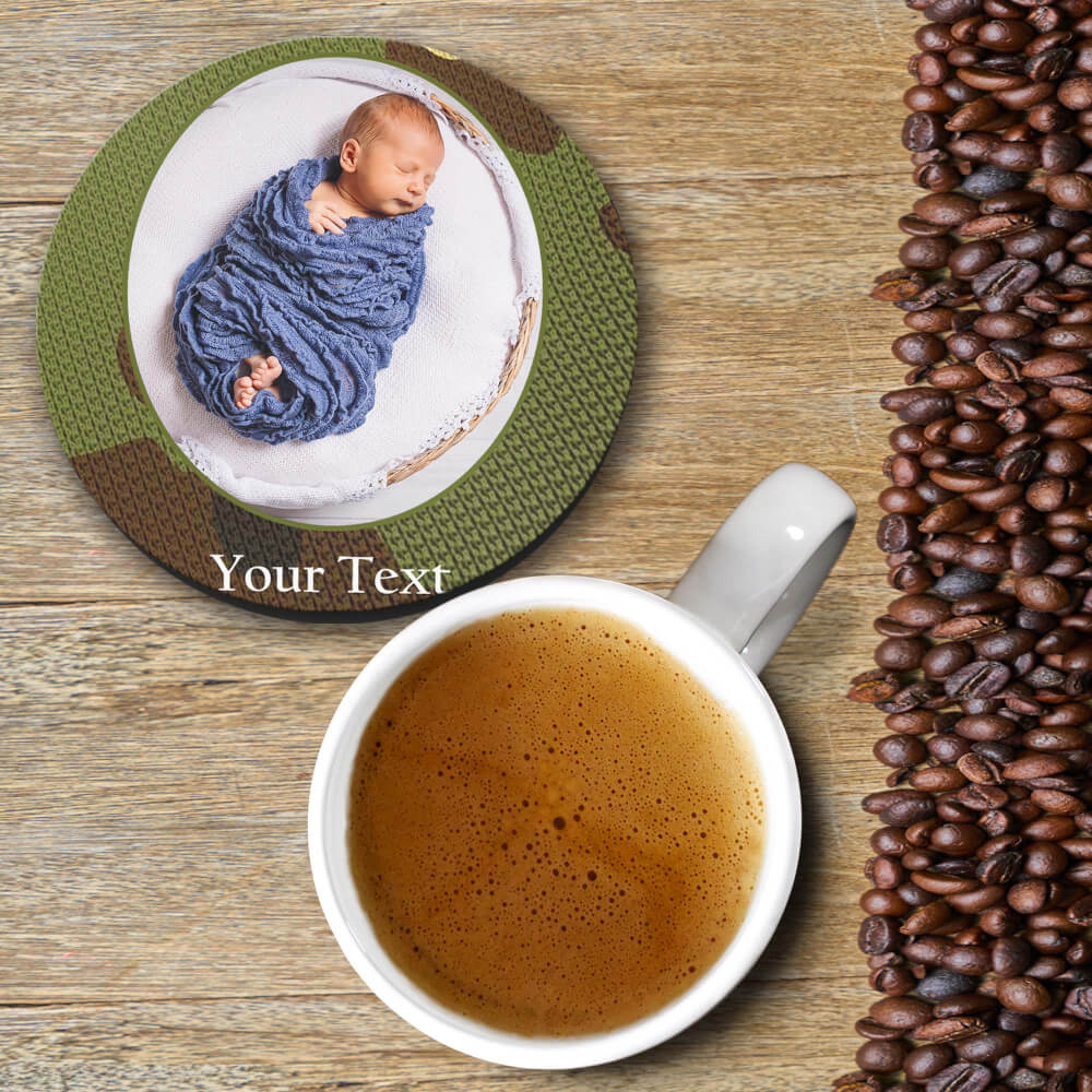Camouflage Photo Coasters - corporate gift by YuBingo