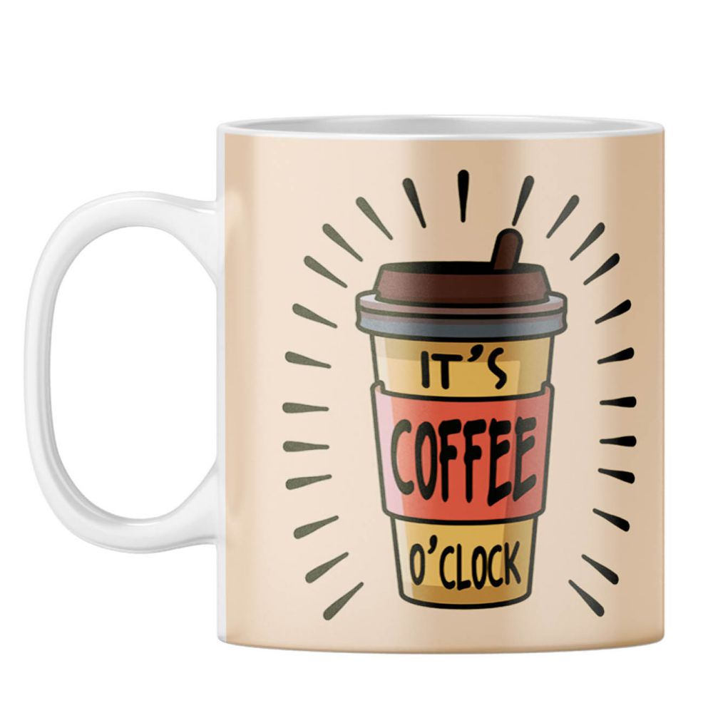 Coffee O Clock Coffee Mug - corporate gift by YuBingo