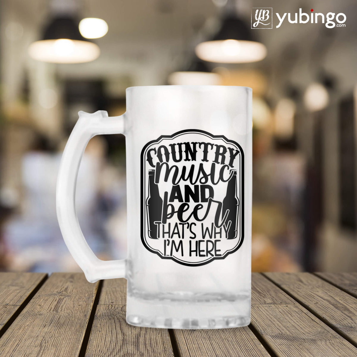 Country Music and Beer Beer Mug - product image 3