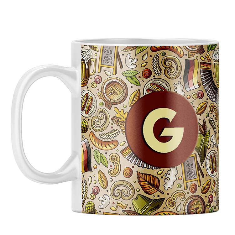 Cowboy Beer Customised Alphabet Coffee Mug - corporate gift by YuBingo