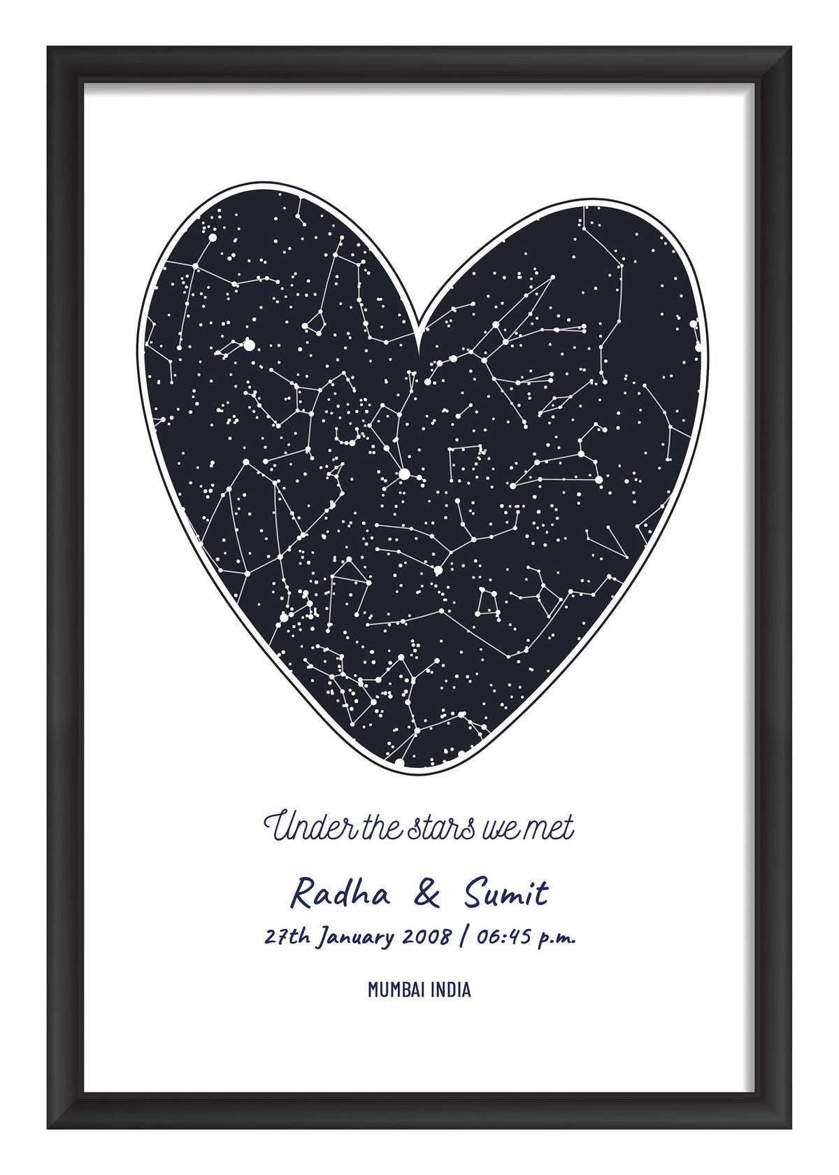 Couple Sky and Star Map Customised Frame - product image 2