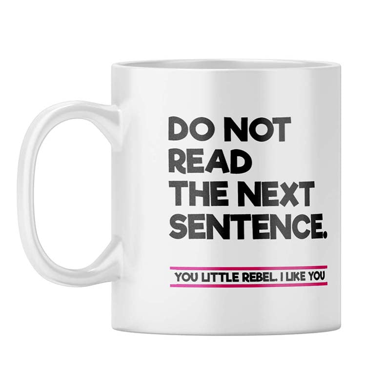 Do Not Read Next Coffee Mug - corporate gift by YuBingo