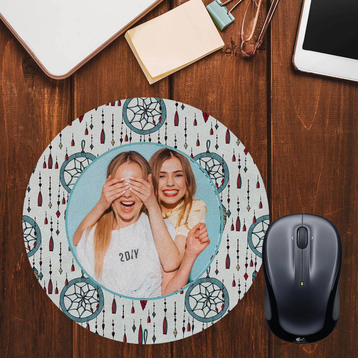 Dream Catcher Photo Mouse Pad (Round) - corporate gift by YuBingo