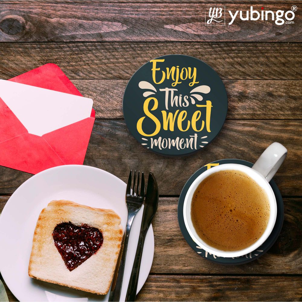 Enjoy This Sweet Moment Coasters - corporate gift by YuBingo