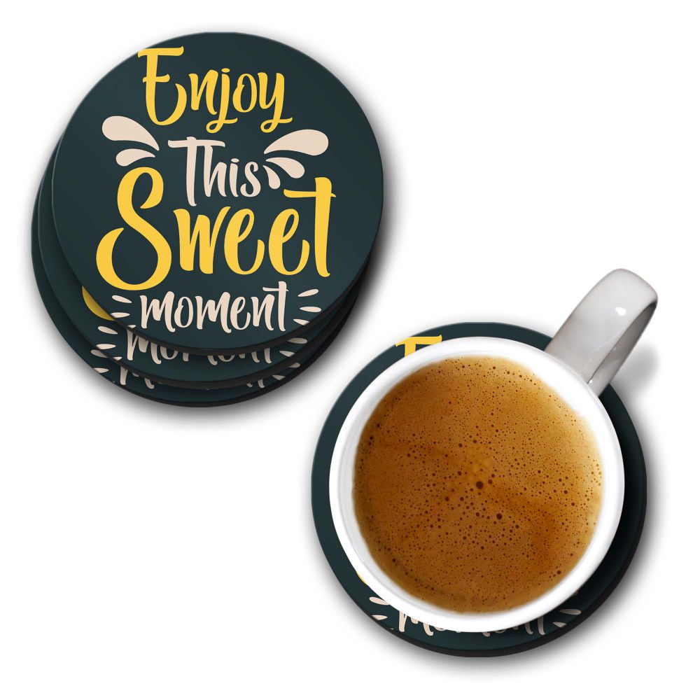 Enjoy This Sweet Moment Coasters - corporate gift by YuBingo