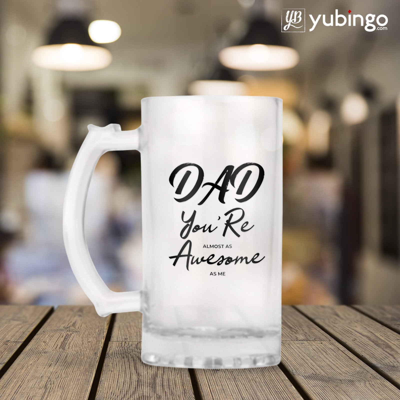 Dad Is Awesome As Me Beer Mug - corporate gift by YuBingo