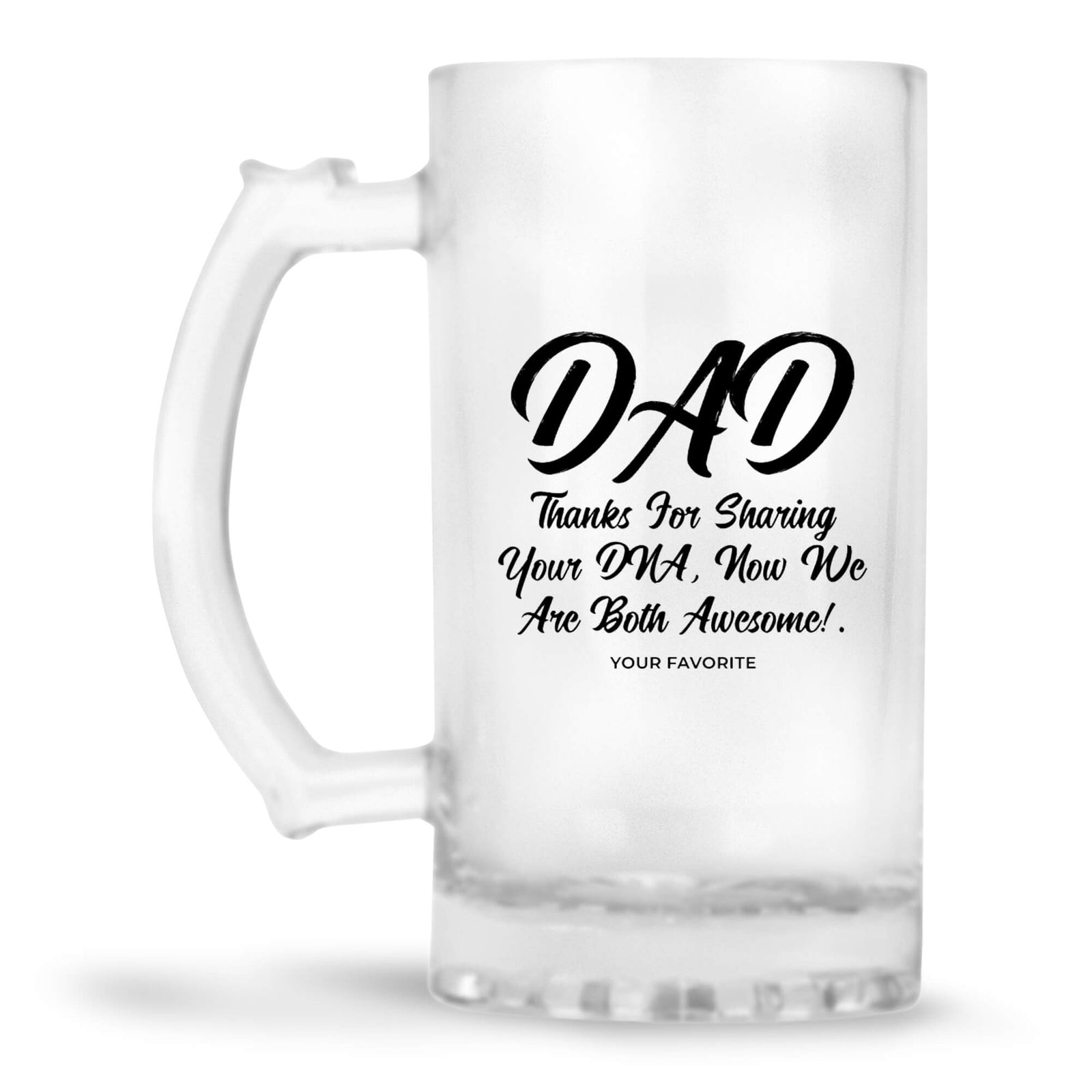 Dad Thanks for Sharing DNA Beer Mug - corporate gift by YuBingo