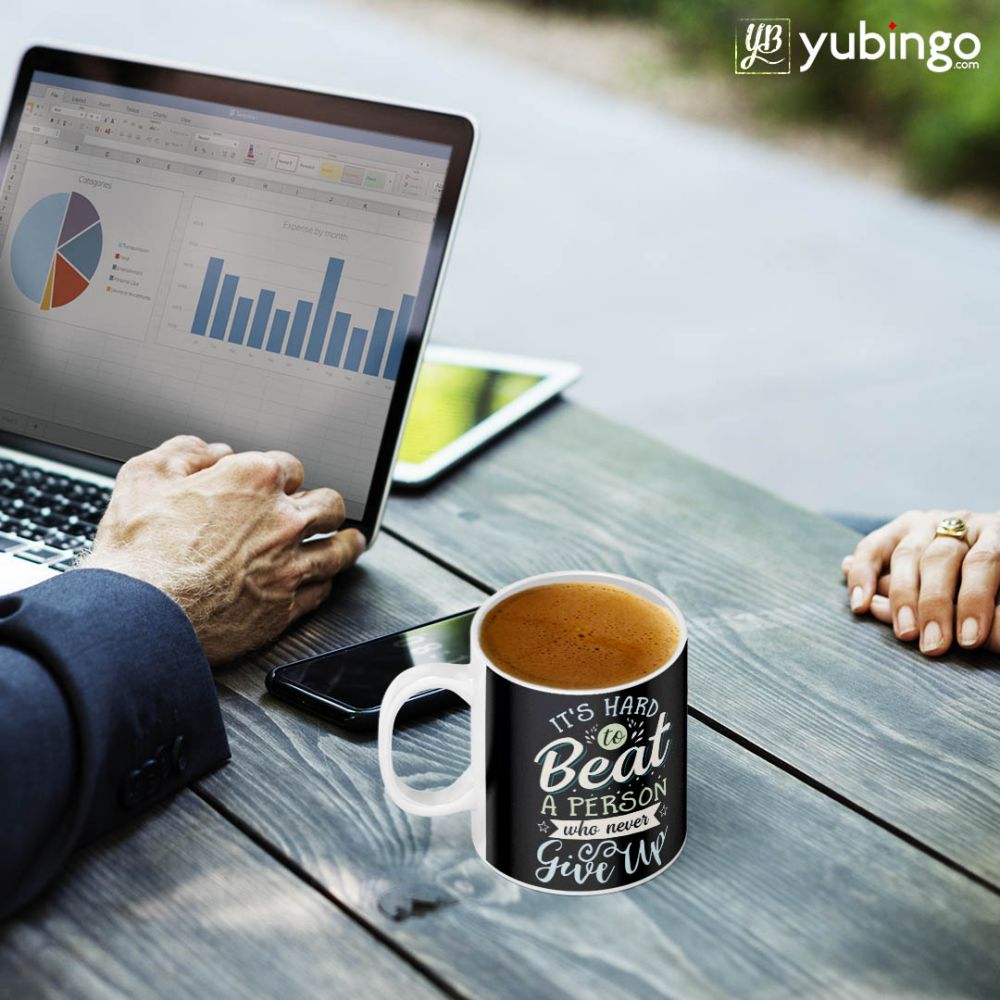 Hard To Beat Coffee Mug - corporate gift by YuBingo