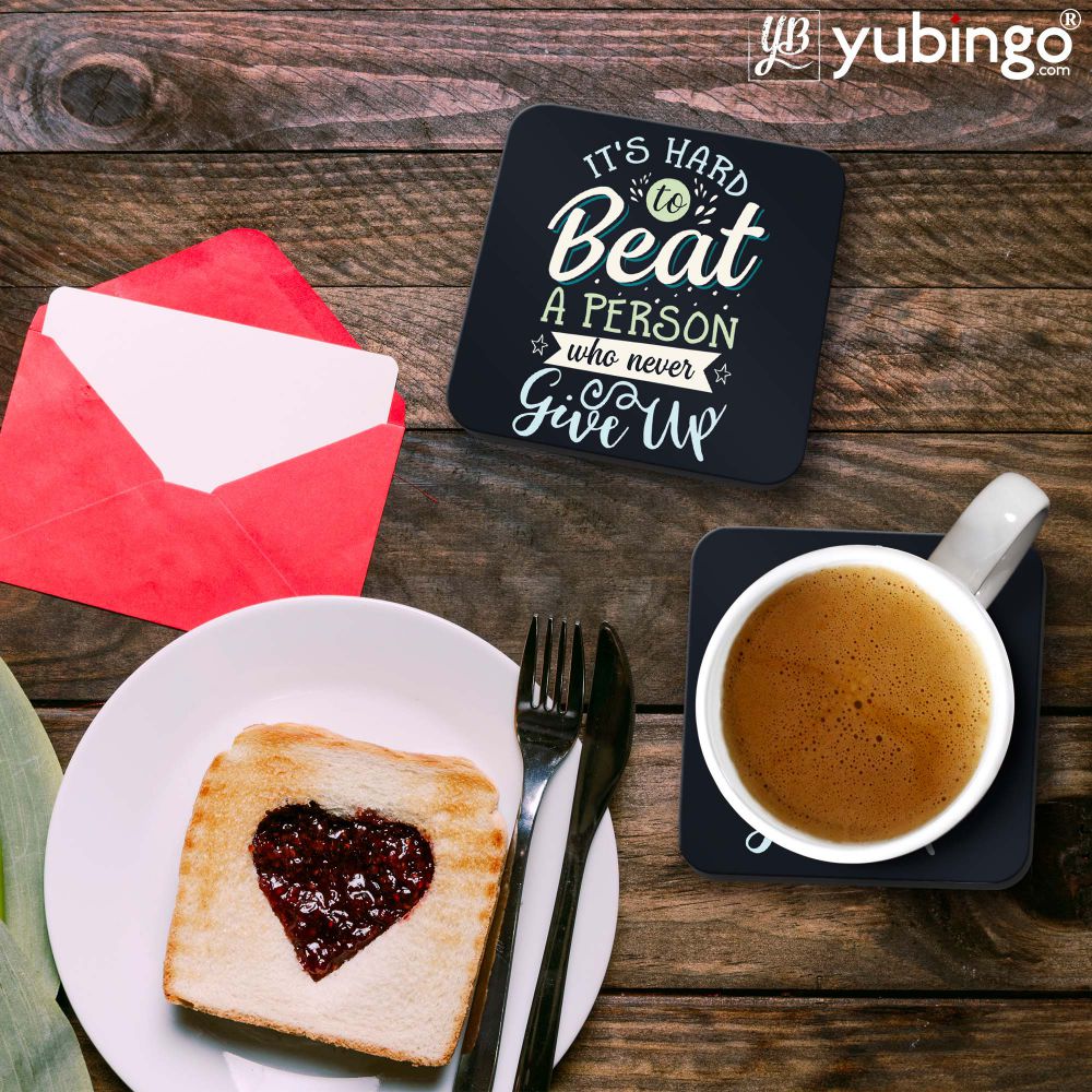 Hard To Beat Coasters - corporate gift by YuBingo