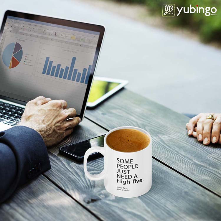 High Five Coffee Mug - corporate gift by YuBingo