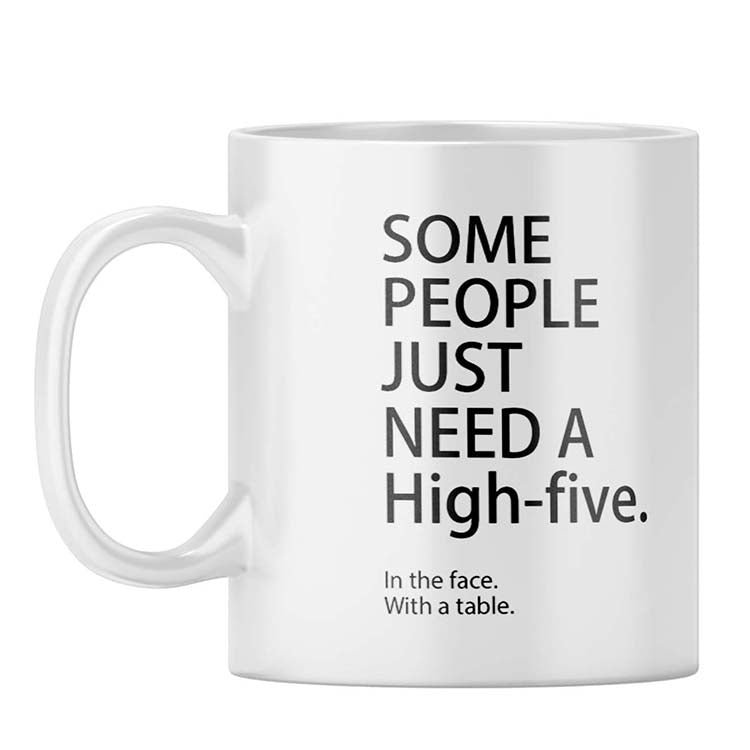 High Five Coffee Mug - corporate gift by YuBingo