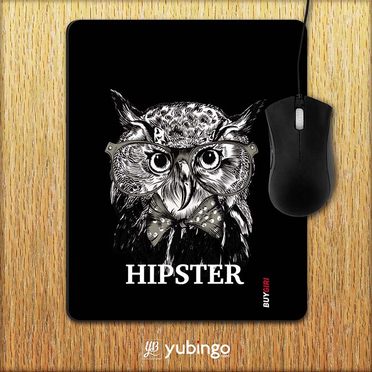 Hipster Owl Mouse Pad - corporate gift by YuBingo