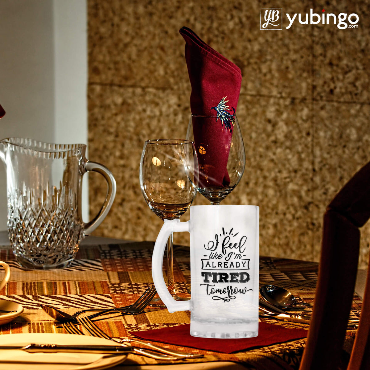 I Feel Like I m Already Tired Tomorrow Beer Mug - product image 7