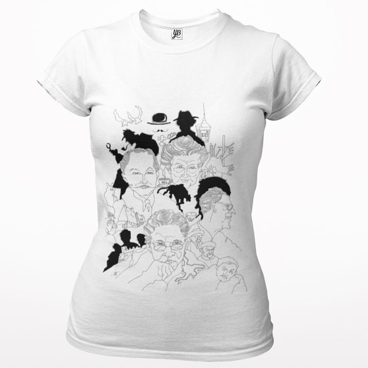 Indro's Art Great Detectives Women T-Shirt - corporate gift by YuBingo