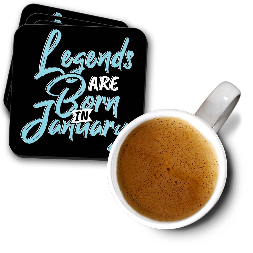 January Legends Coasters - corporate gift by YuBingo