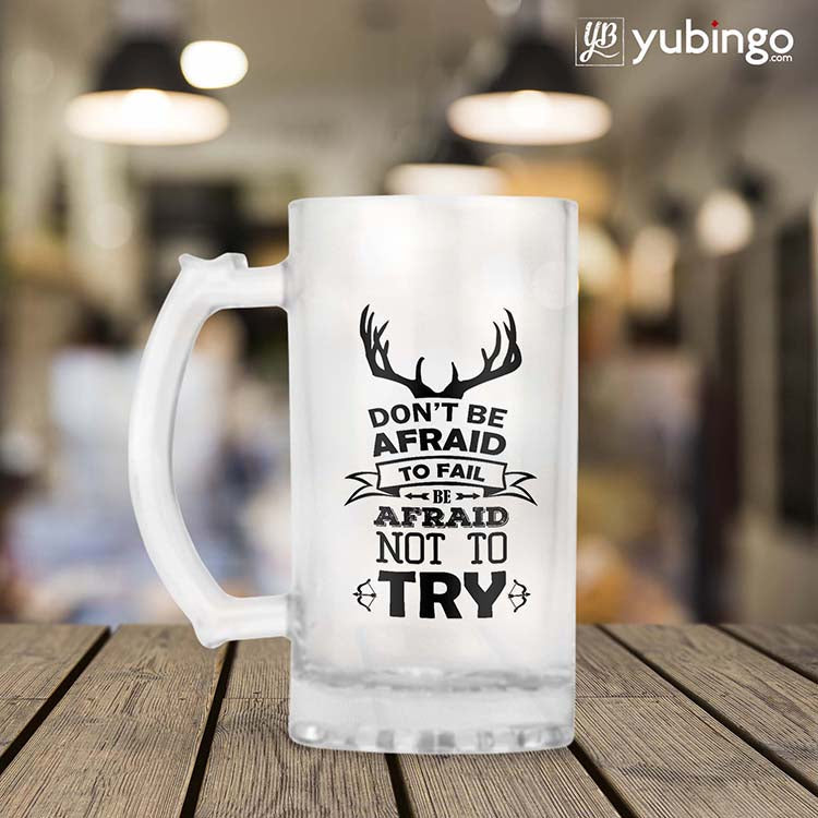 Keep Trying Beer Mug - corporate gift by YuBingo
