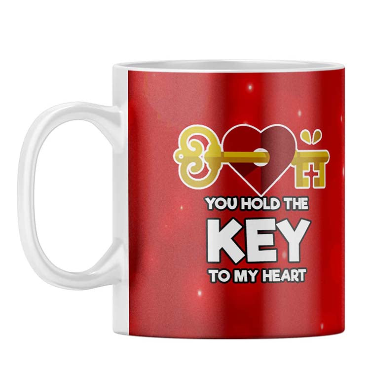 Key To My Heart Coffee Mug - corporate gift by YuBingo