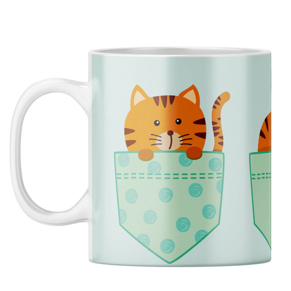 Kitty in Pocket Coffee Mug - corporate gift by YuBingo
