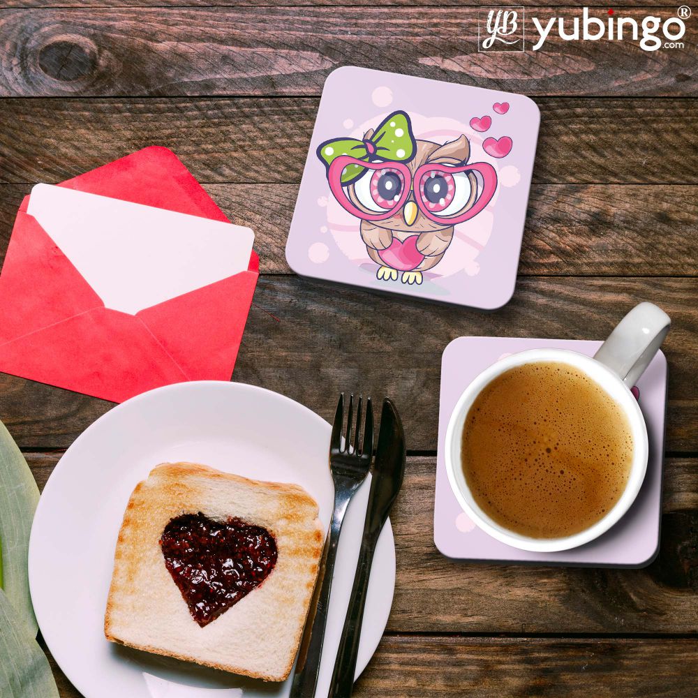 Lovable Owl Coasters - corporate gift by YuBingo