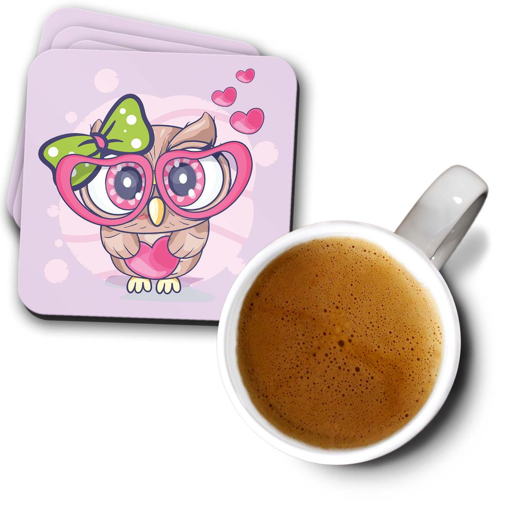 Lovable Owl Coasters - corporate gift by YuBingo