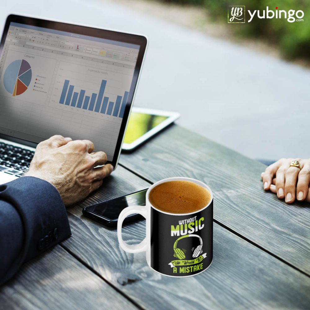 Mistake Without Music Coffee Mug - corporate gift by YuBingo